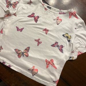 SHIEN butterfly crop top